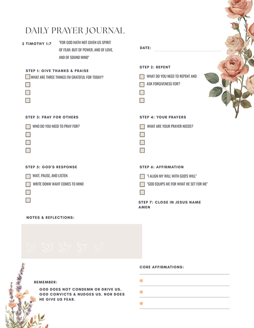 Floral Guided Prayer Journal