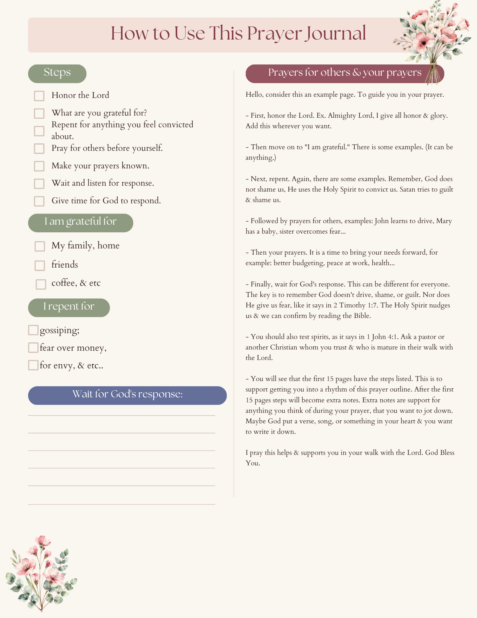 Guided Prayer Journal