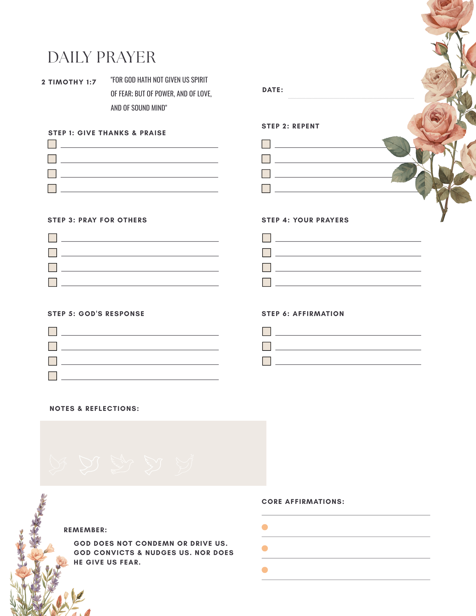 Floral Guided Prayer Journal