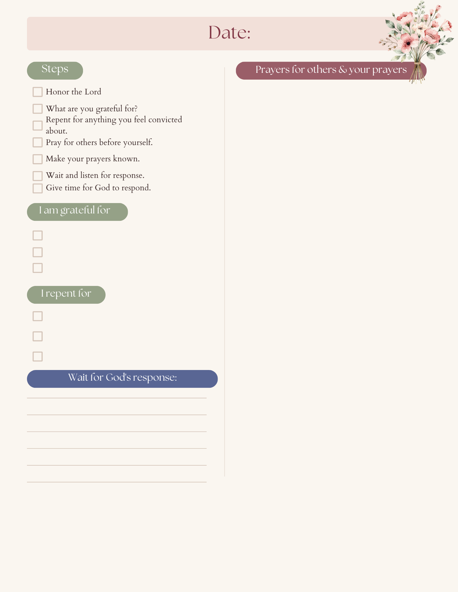 Guided Prayer Journal