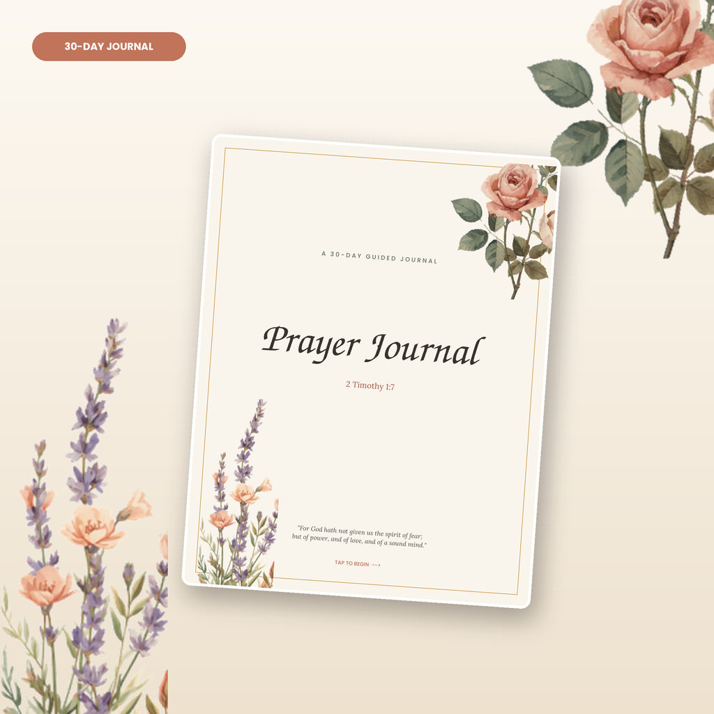 "30-Day Prayer Journal — Digital & Printable | GoodNotes, Google Slides + PDF | 7-Step Guided Devotional"