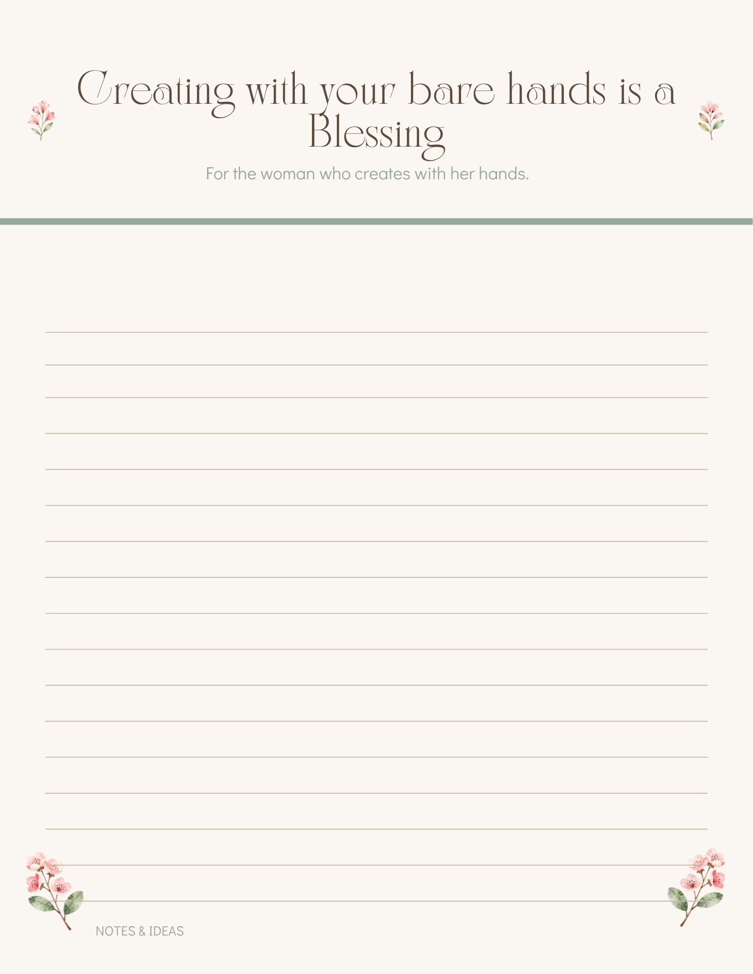 Notepad for Creative Women
